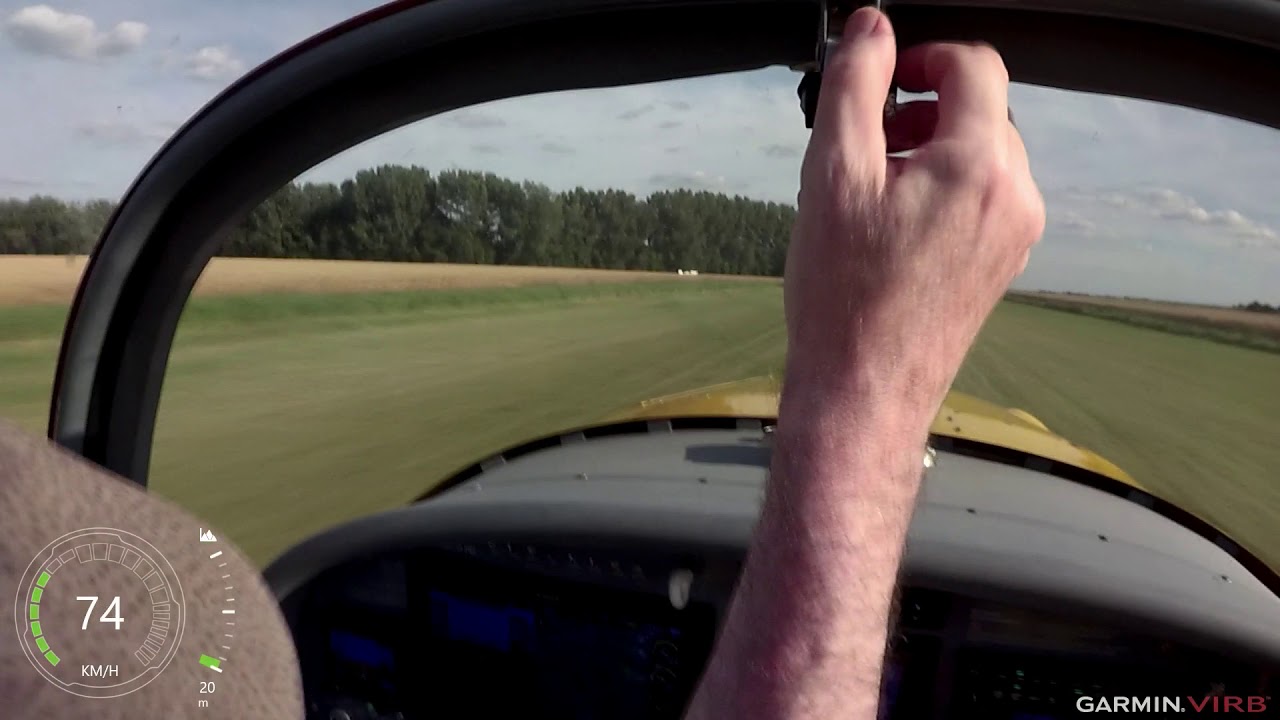 Falco F8L take off and landing at farm strip