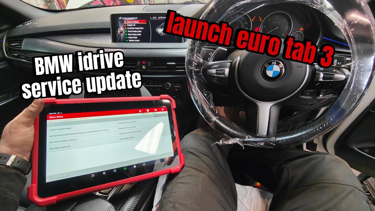 launch euro tab 3 BMW I drive service history update
