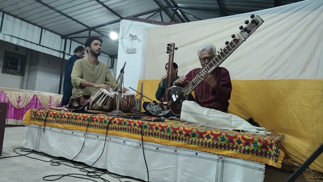 Hrisav Sarkar with Shri Tirthankar Banerjee in a gharoa boithaki, 31.01.26 at Behala, Suddh Basant.