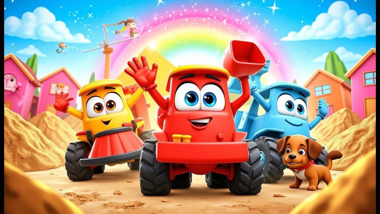 Building Song for Kids | Construction Site Digger Video#tinytalestv #nurseryrhymes