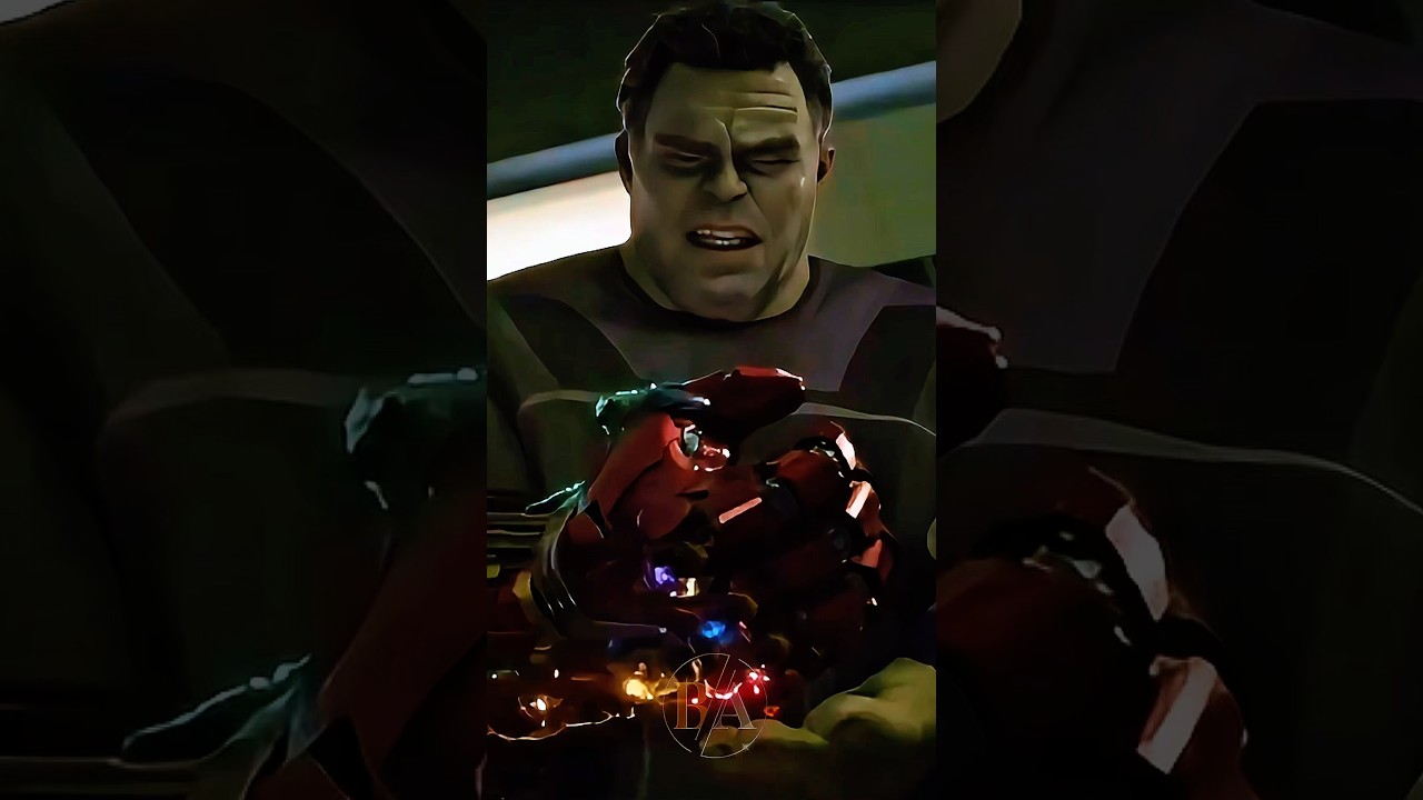 Hulk coloca a manopla do infinito - Ultimato - #cinema #filmes #hulk #shorts #vingadores