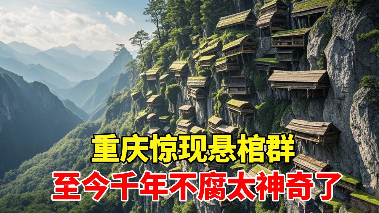 重庆深山惊现金丝楠木悬棺群，离地数百米凿洞放棺，至今千年不腐太神奇了【乡村阿泰】