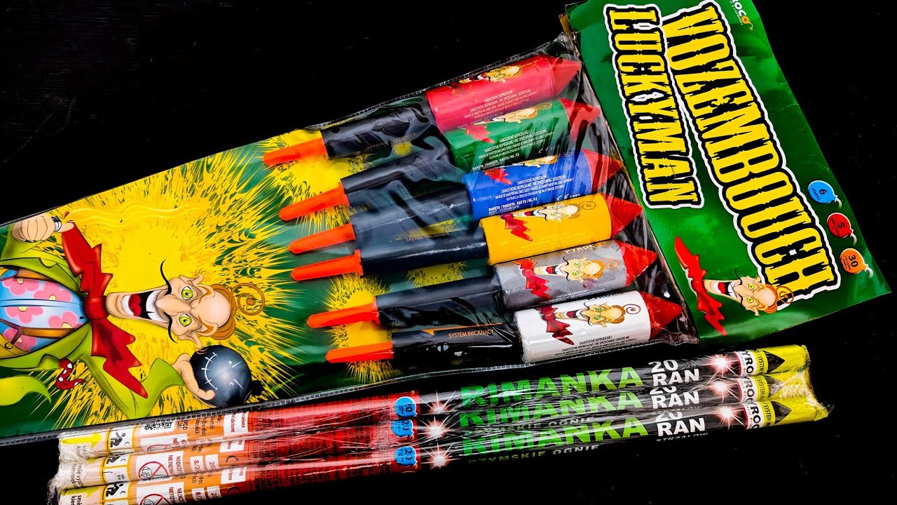 Fajerwerki z Aldi, rakiety Vozemouch Luckyman, rzymski ogień Rimanka Pyroco