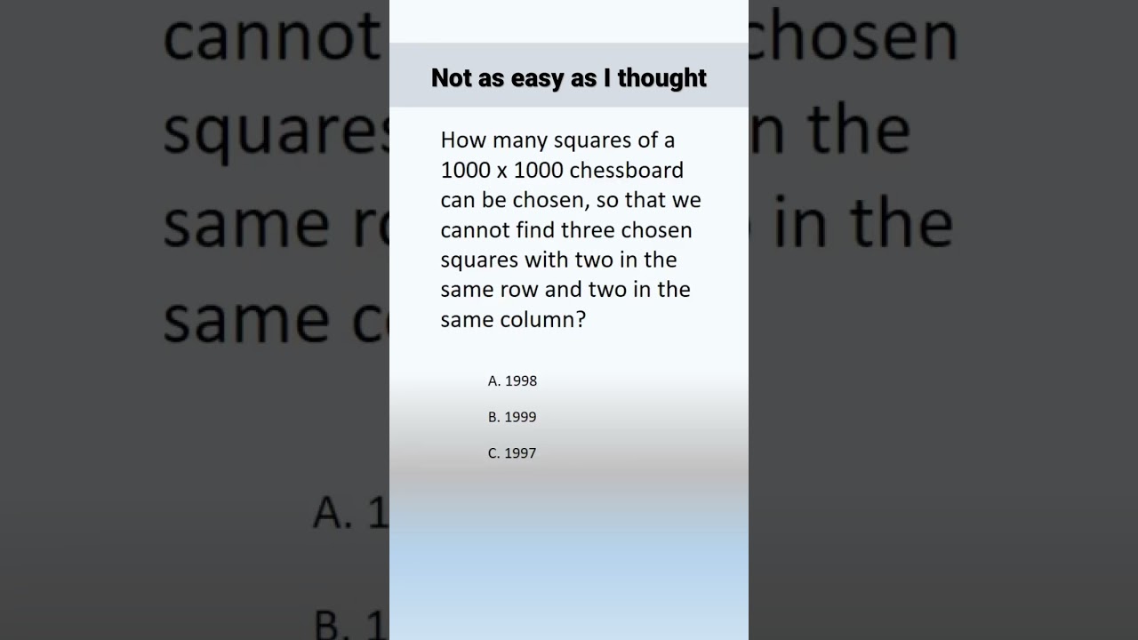 Not so easy math Olympiad question!