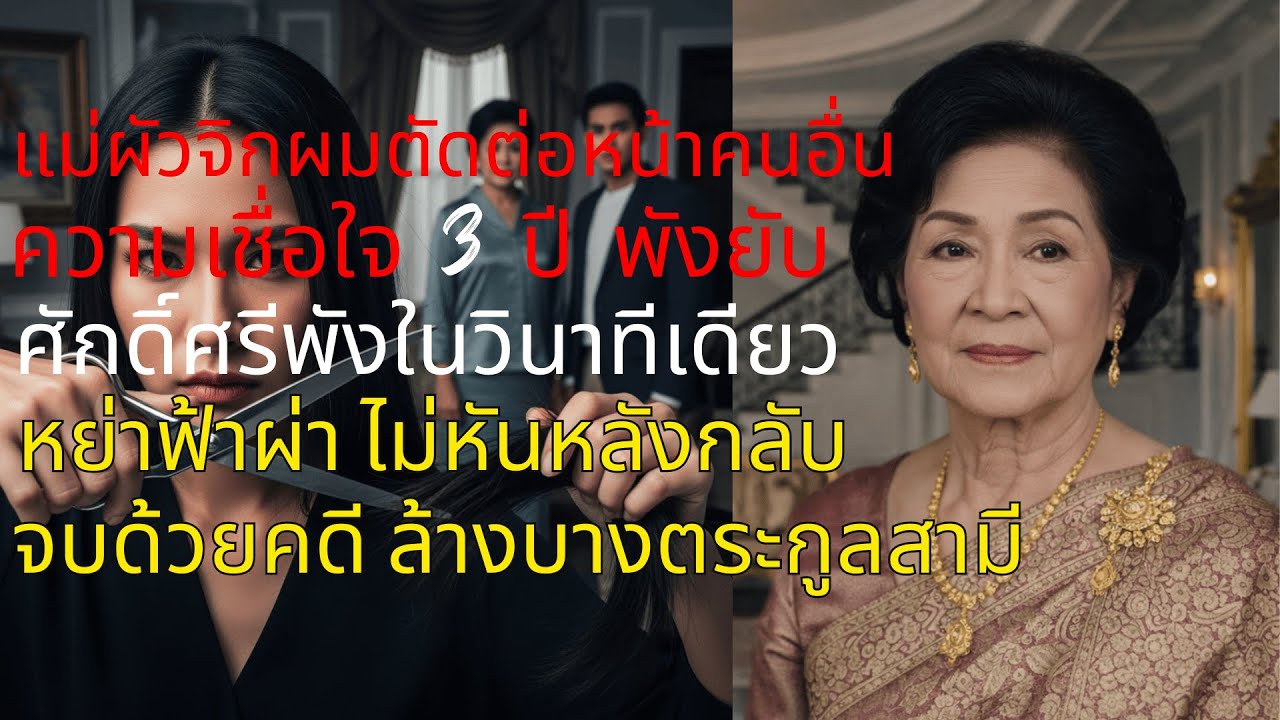 แม่ผัวจิกผมตัด! ตัดความเชื่อใจ 3 ปี! จบด้วยหย่าฟ้าผ่าและคดีล้างบางตระกูลสามี! 💔🔥 #กฎแห่งกรรม