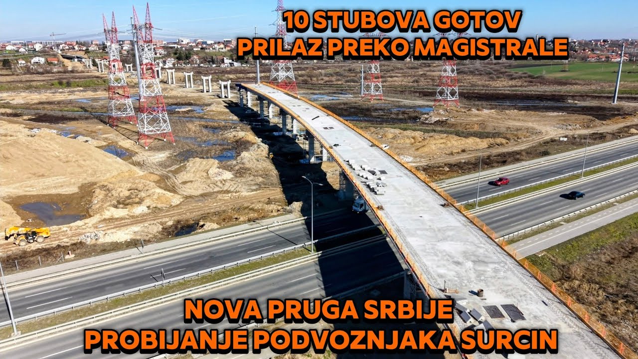 Kojom se brzinom izvode radovi nove pruge Srbije kreće podvožnjak Surcin-Aerodrom,cela radna trasa