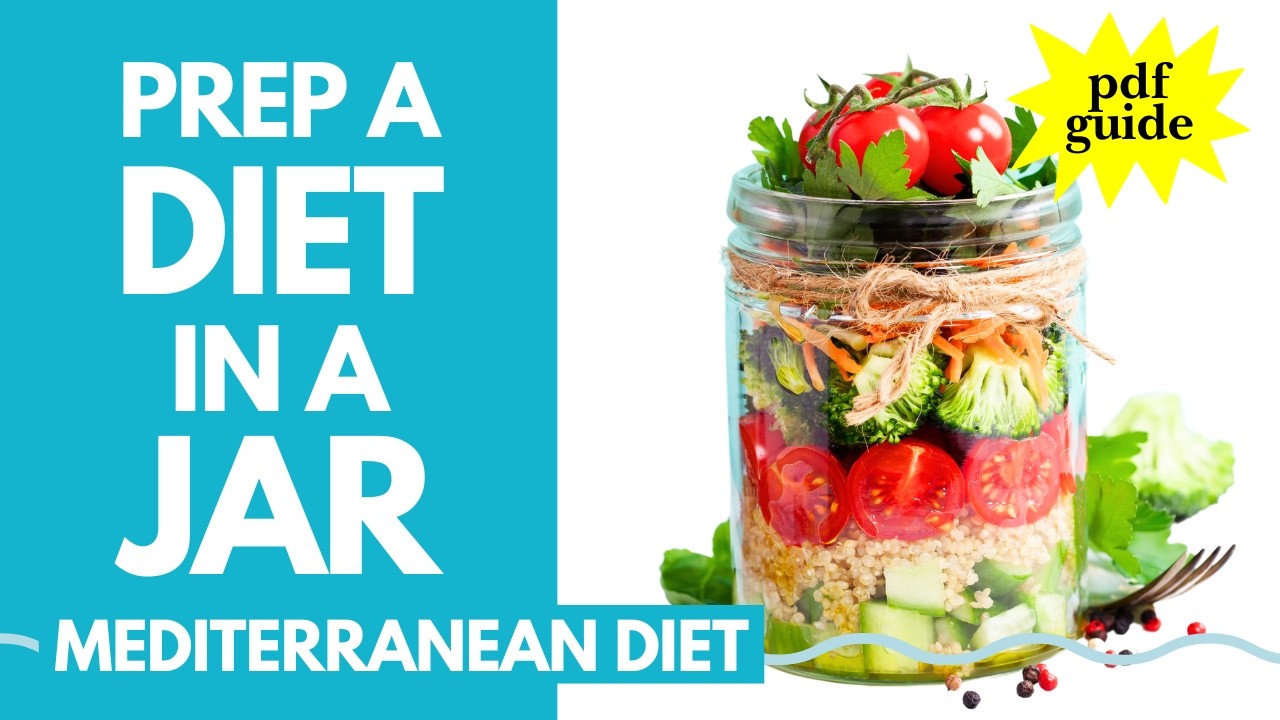 Mediterranean Diet Salad-in-a-Jar | easy mediterranean diet recipes & PDF