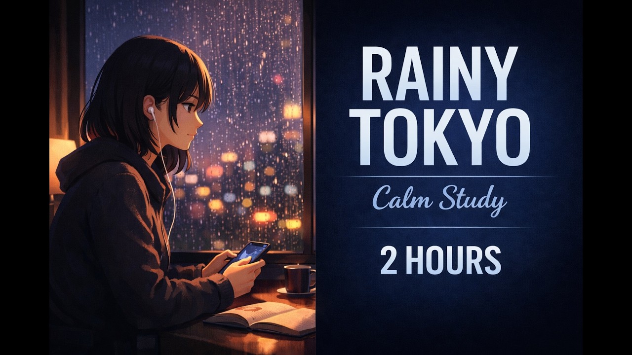 Rainy Tokyo Night – Study Music for Deep Focus (2 Hours, No Vocals) | 作業用BGM