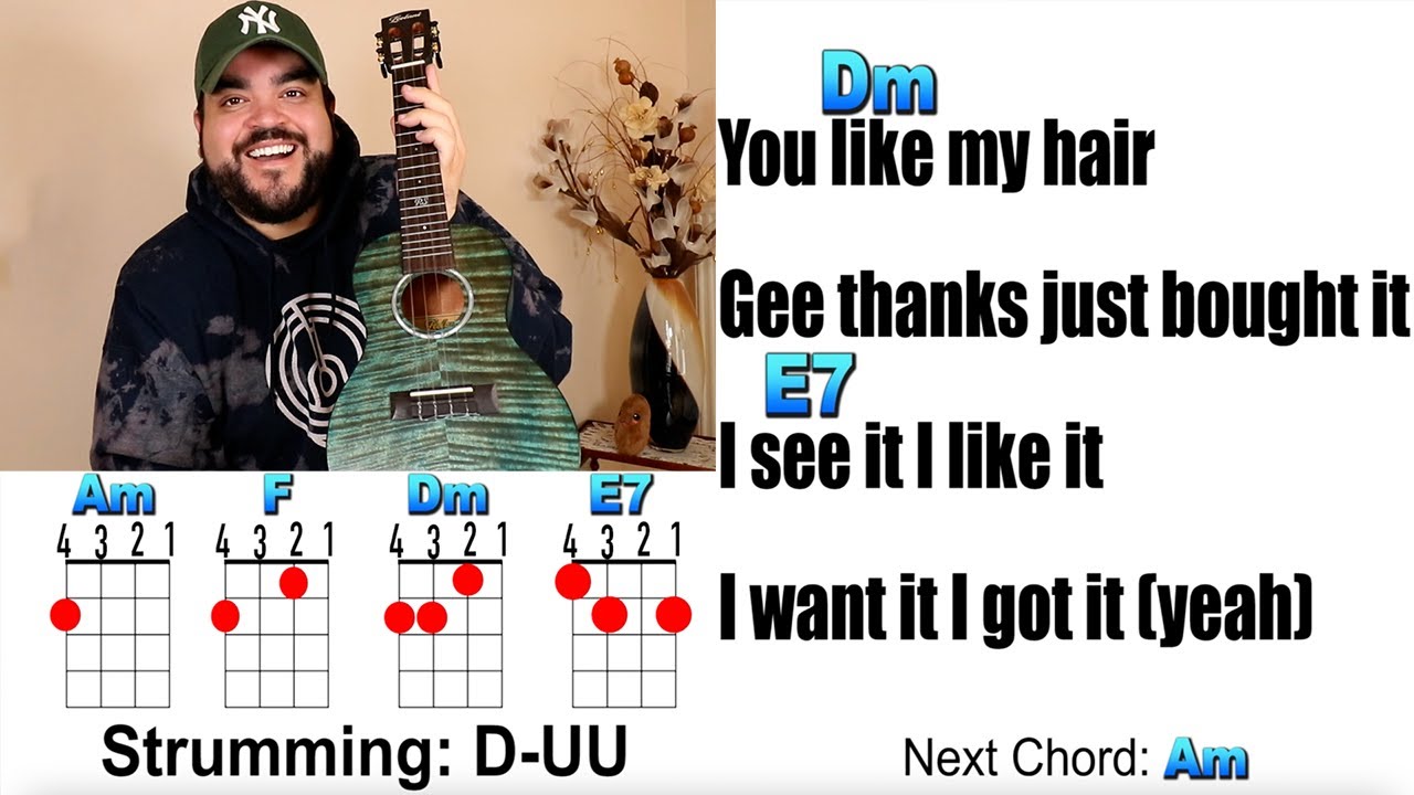 7 RINGS - Ariana Grande (Ukulele Play Along with Chords and Lyrics)
