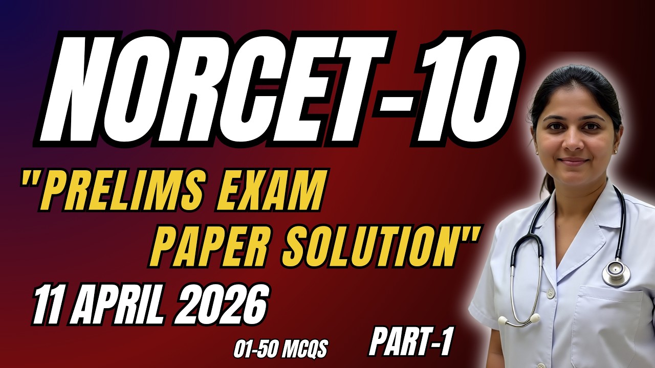 AIIMS NORCET 10 2026 Paper Solution | Complete Prelims Exam Answer Key | Part-1 | Must Watch!