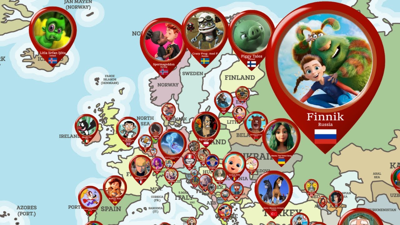Cartoons From Different Countries Part 3 | Data Around The World