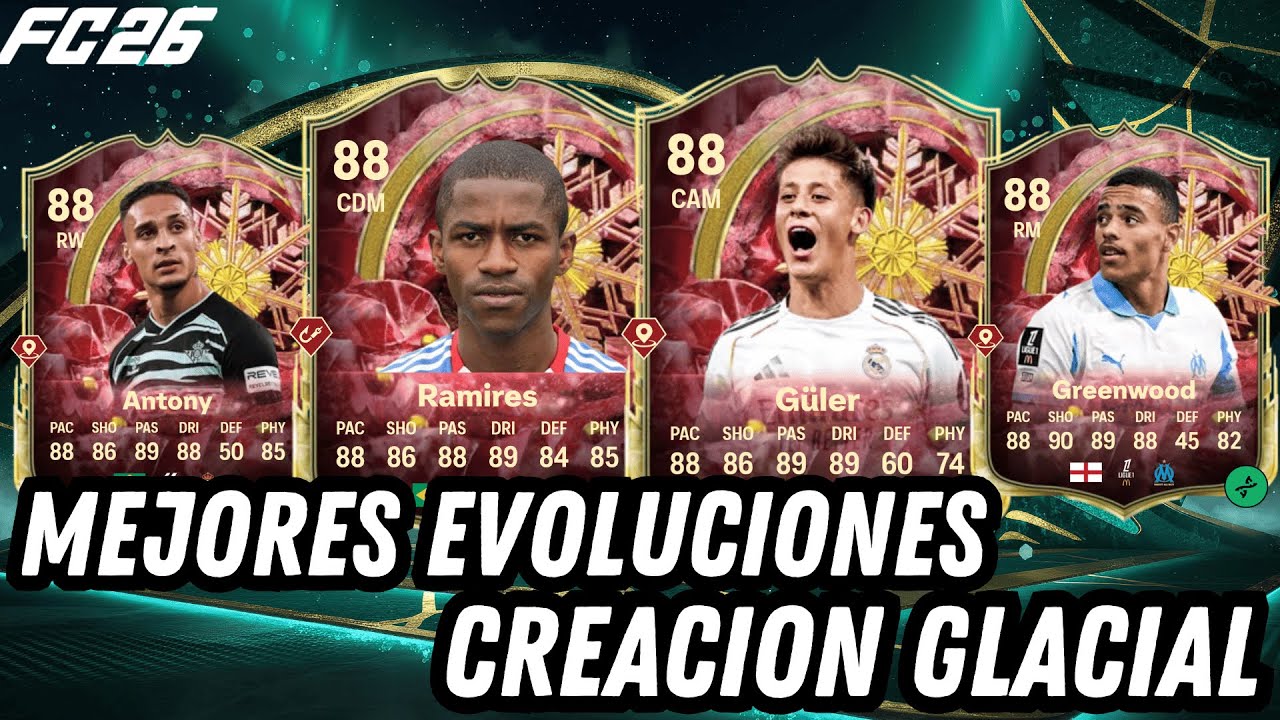MEJORES OPCIONES para la NUEVA EVOLUCION CREACION GLACIAL en EA FC 26 !! WINTER WILDCARDS !