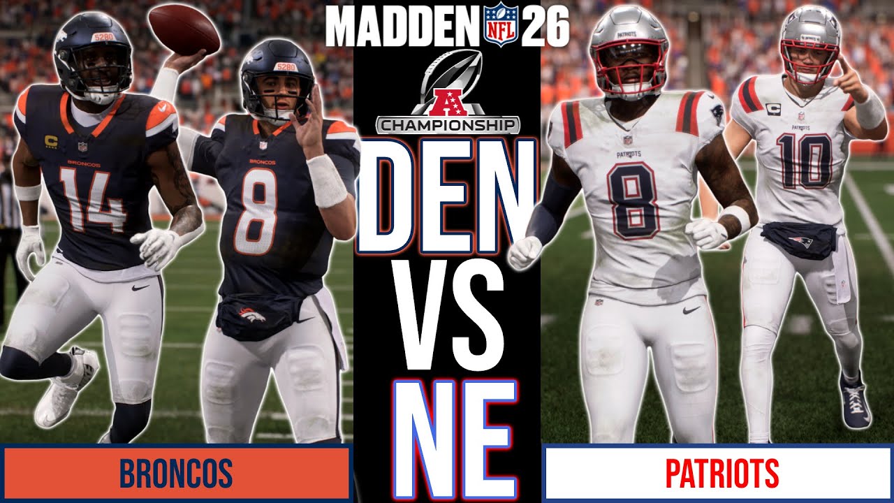 Jarrett Stidham Is Inevitable 😭 | Broncos vs Patriots AFC Championship (CPU vs CPU) Madden 26