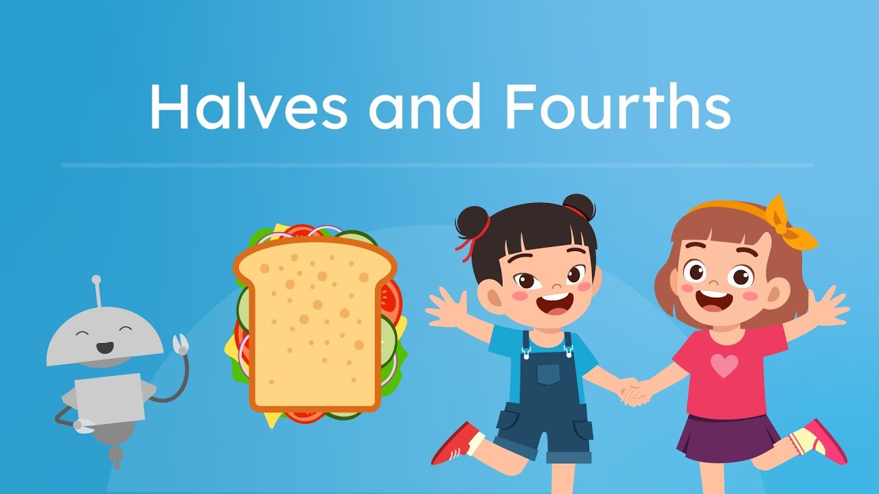 Halves and Fourths - Basic Fractions for Kids