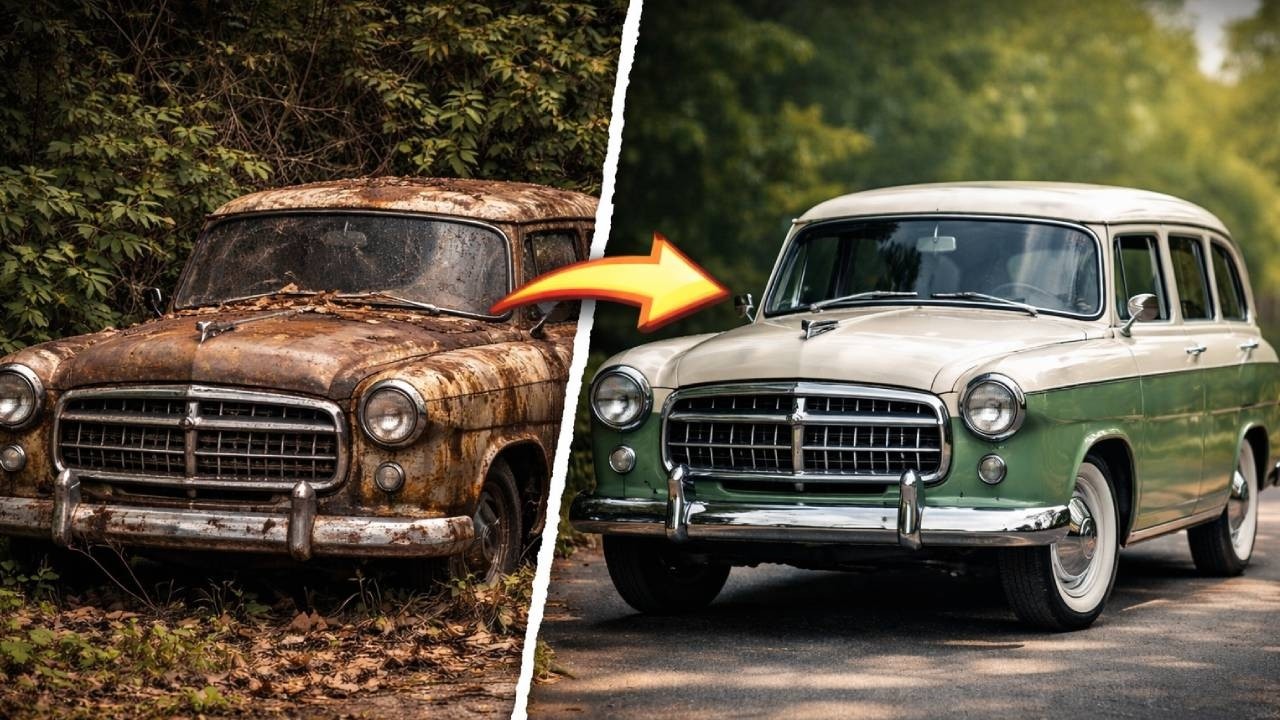 ASMR Car Restoration – 1952 Nash Rambler Station Wagon Full Rebuild to Showroom Condition (4K POV)