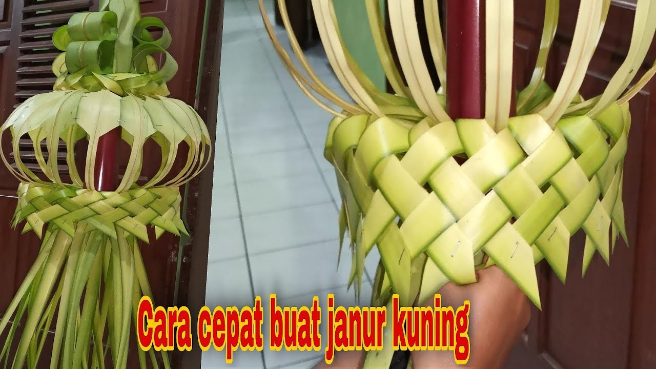 Cara mudah membuat Janur kuning |kerajinan tangan|