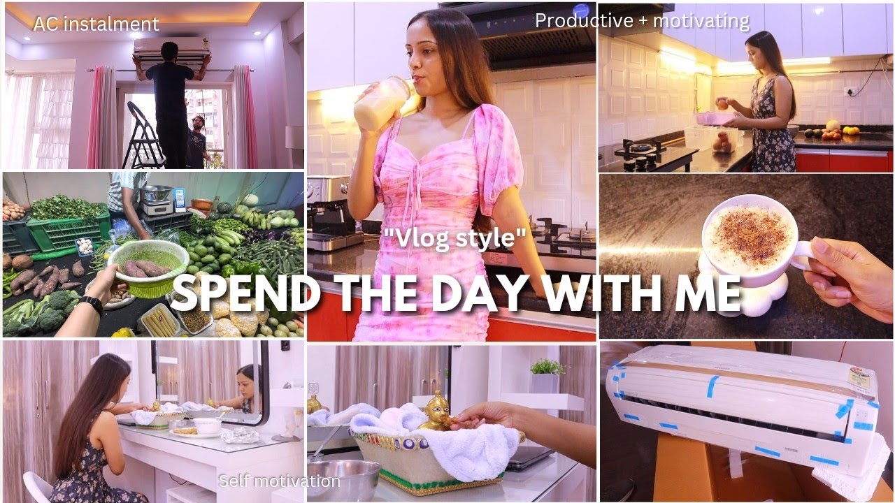 VLOG : SPEND THE DAY WITH ME  ☁️ realistic + productive, household chores & shopping | Gulguli Singh