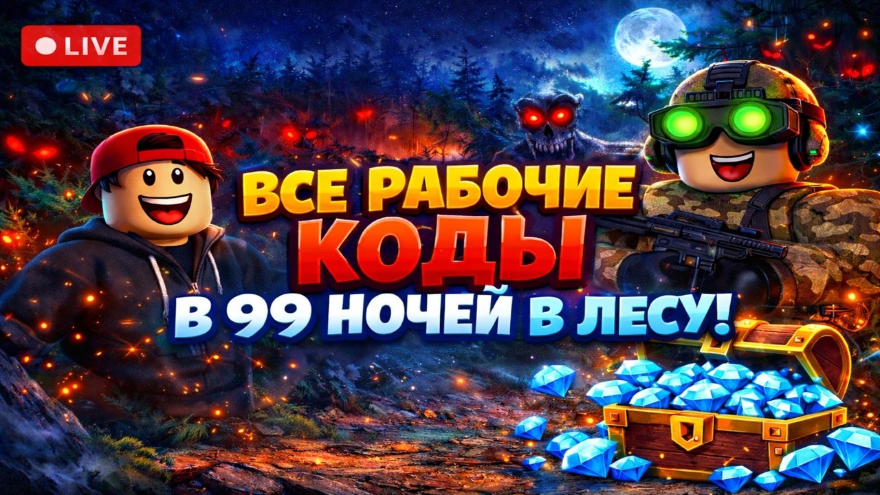 ВСЕ РАБОЧИЕ КОДЫ В 99 НОЧЕЙ В ЛЕСУ! НОВЫЙ КОД НА АЛМАЗЫ #shorts