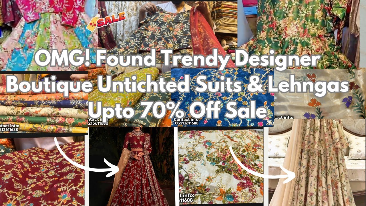 Mega Sale|Trendy Boutique Designer Lehngas & Embroidered Suits |Wedding Series |Luxury Collection | 