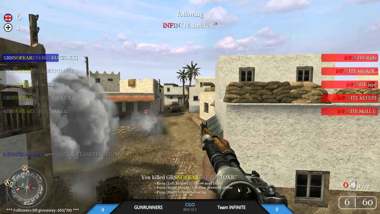 [CoD2] Gunrunners vs iNFINITE CGO Playoffs (mp_toujane, Bo3)(1/3)