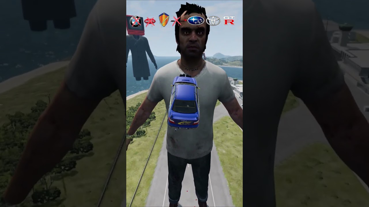 Cars vs Trevor 🚗⛓️&zwj;💥#gta5 #walkthrough #gta6 #gameplay #gta5guide #rockstargames #beamngdrive
