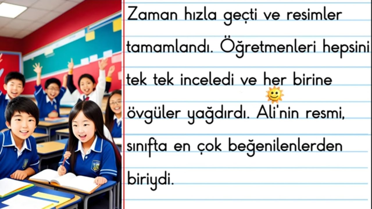 1. SINIF OKUMA ÇALIŞMASI - ALİ VE RENKLİ KALEMLER