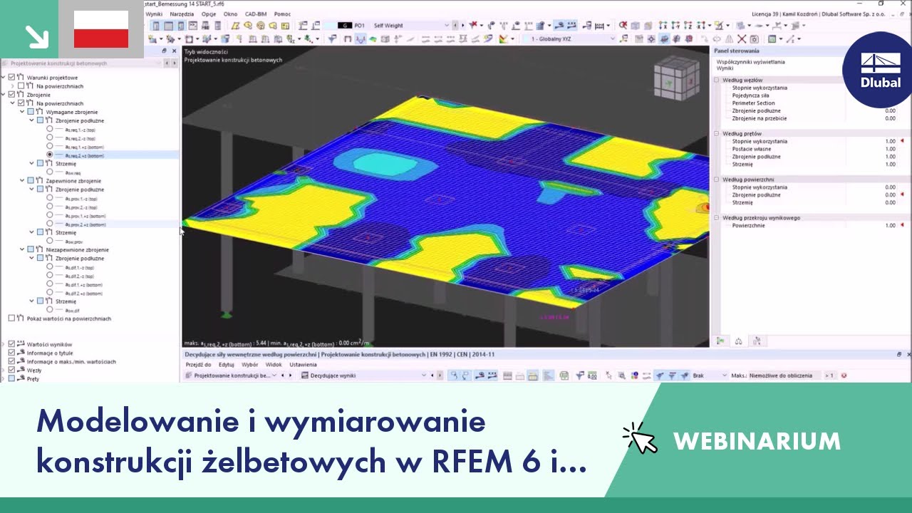 Modelowanie i wymiarowanie konstrukcji żelbetowych w RFEM 6 i RSTAB 9