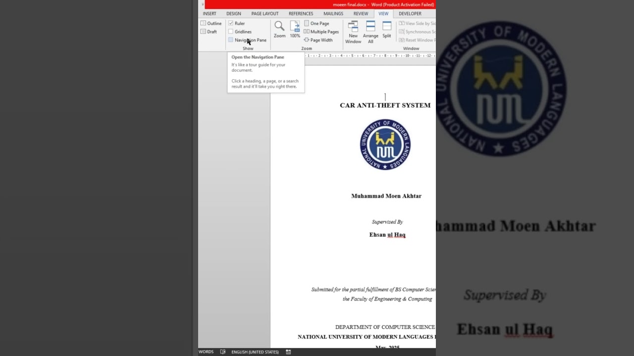 How to Use Navigation Pane in MS Word | Jump Through Headings Fast