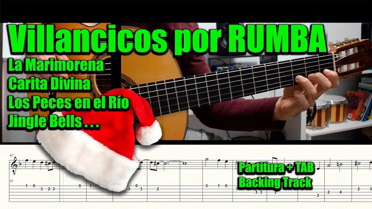 VILLANCICOS por RUMBA / Partitura + TAB (PDF) / Nivel Fácil