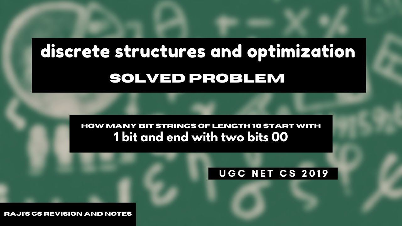Bit String Manipulation - Discrete structures & optimization for UGC NET @CSRevision