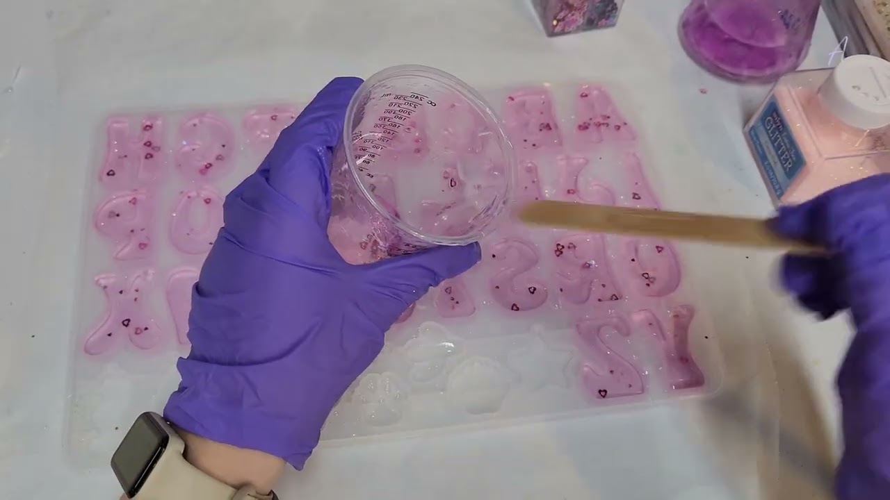 Valentine's Day Surprise!  Resin Letter Keychain Creations