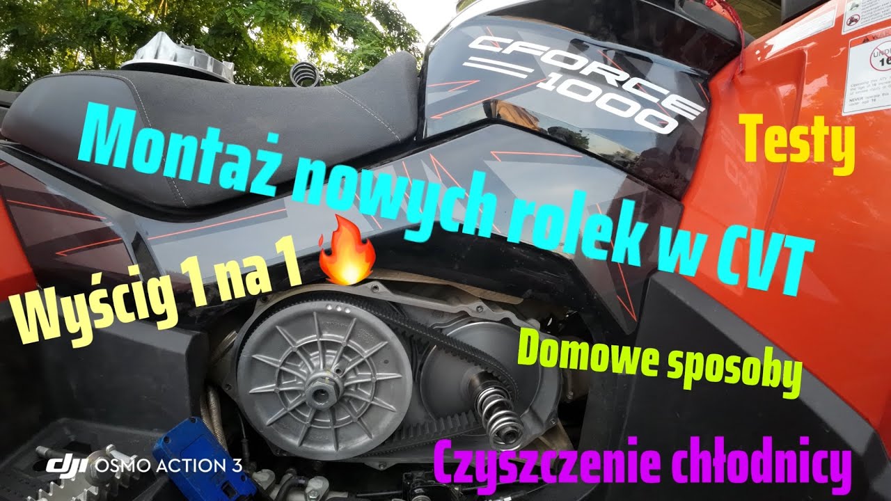 SERWIS CF MOTO 1000. WYMIANA ROLEK W WARIATORZE, CZYSZCZENIE CHŁODNICY, DRAG RACE z Odes 1000 MUD
