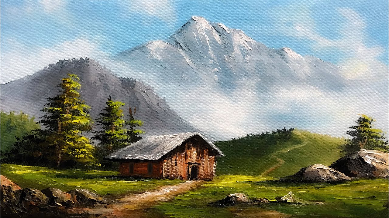 Easy Landscape Painting | Step By Step Painting Tutorial | How to Paint Landscape| Scenery Landscape