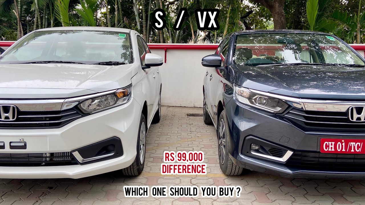 2022 Honda Amaze Facelift S v/s VX Comparison! Which one should you buy? Difference (Rs.99000) 🔥