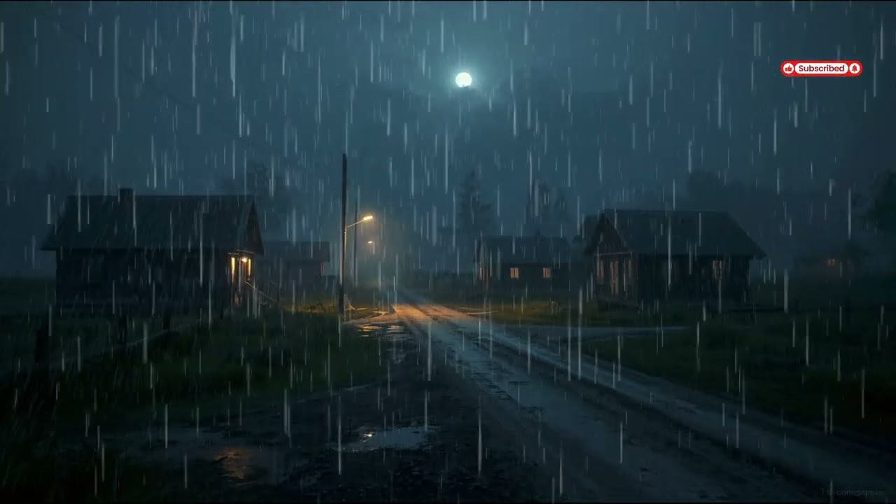 Who doesn't love an immersive bedroom with a rainy atmosphere and a serene countryside view?