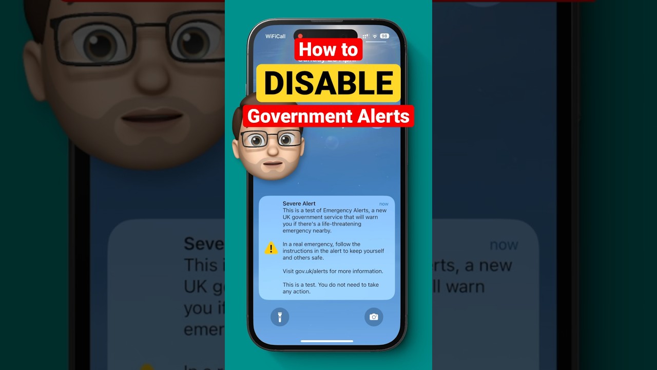 ⚠️ Как ОТКЛЮЧИТЬ государственные оповещения на iPhone #SHORTS