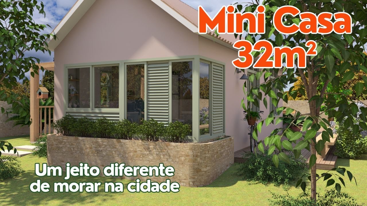 Mini Casa 32m² - Casa compacta rodeada de verde