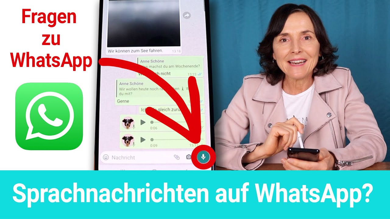 Eine Sprachnachricht mit WhatsApp versenden. Senior*innen Fragen 16.