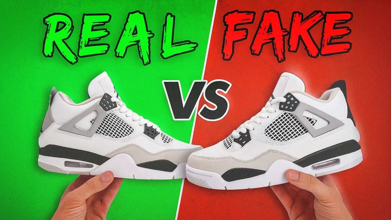 НАСТОЯЩИЕ ИЛИ ПОДДЕЛЬНЫЕ! СРАВНЕНИЕ КРОССОВОК NIKE AIR JORDAN 4 MILITARY ЧЕРНЫЕ!