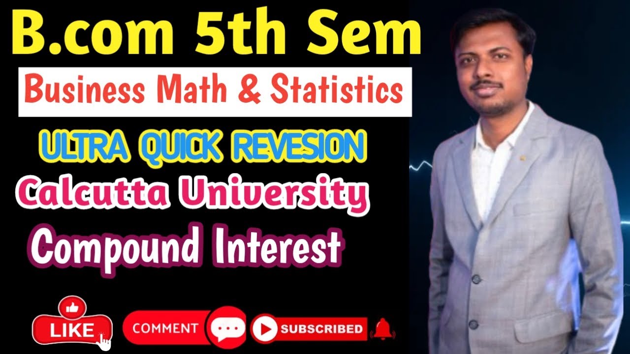 Part-2: Ultra Quick Revision | Compound Interest | B.Com 5th Sem || Business Math and Stat ||