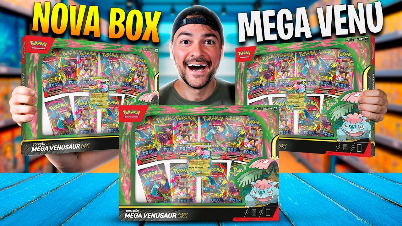 R$540 em NOVA BOX de CARTA POKÉMON do MEGA VENUSAUR EX