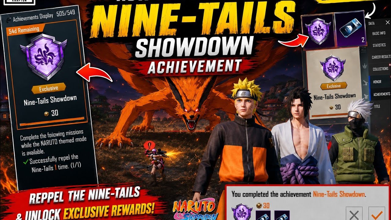 How To Complete NINE-TAILS SHOWDOWN Achievement 👻 Successfully Repel The Nine-Tails 1 Time Easily 👍