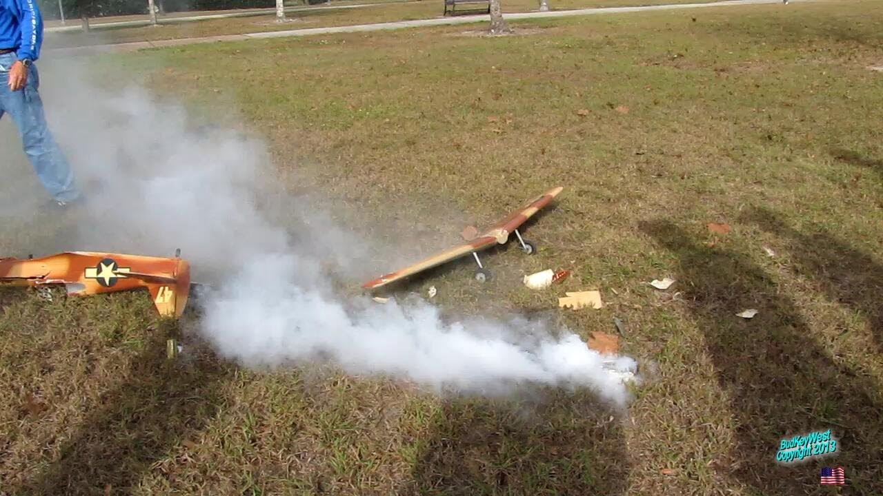 RC P-40 Warhawk Crash