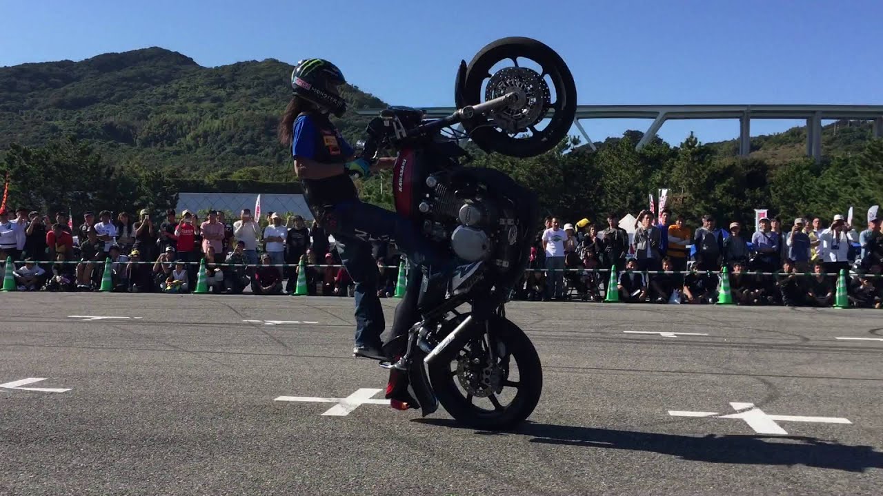 淡路バイクフェスタ2015　木下真輔　Z1 　エクストリームライディング