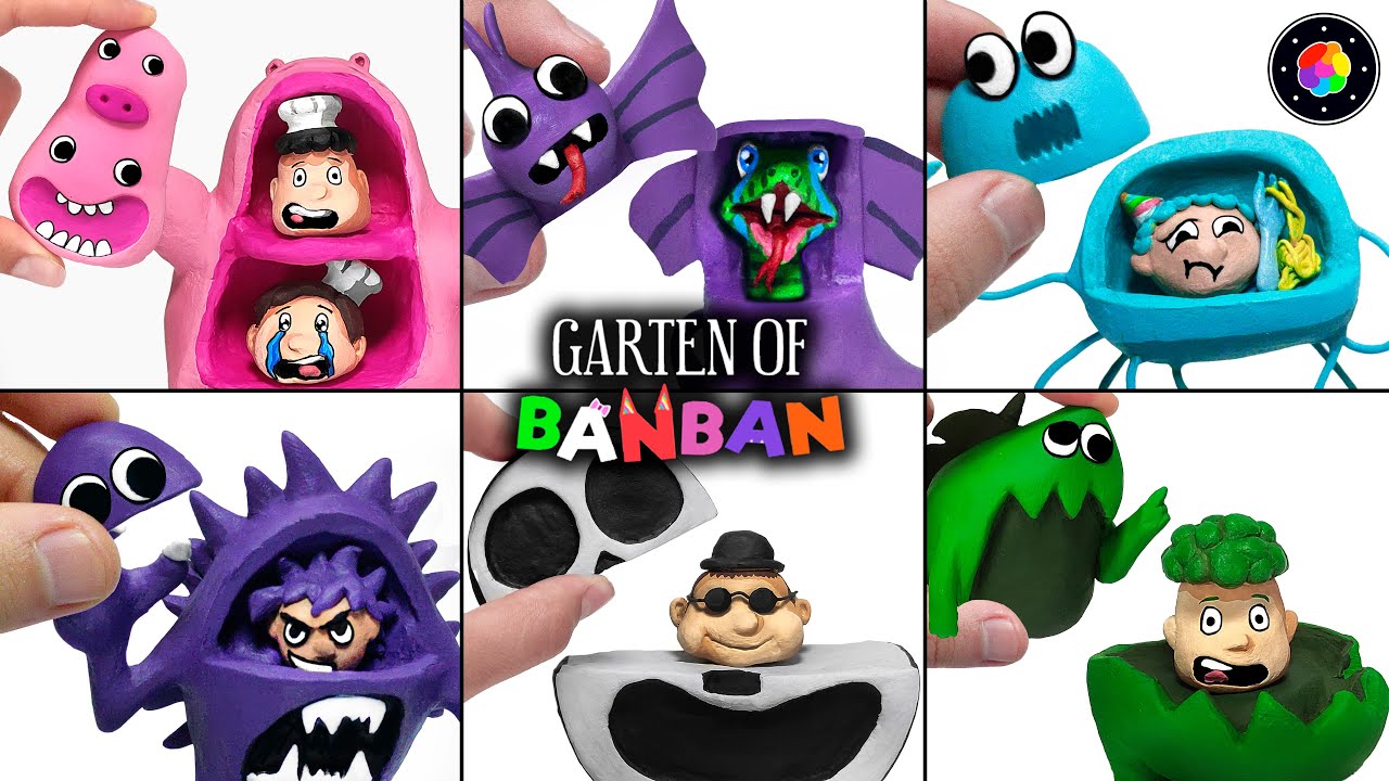 Esculpiendo los ORIGENES de la BANBAN GANG FANGAME (Garten of Banban 3 y 4) Plastilina | PlastiVerse