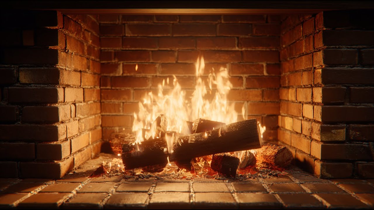 Fireplace with Soft Jazz in the Background