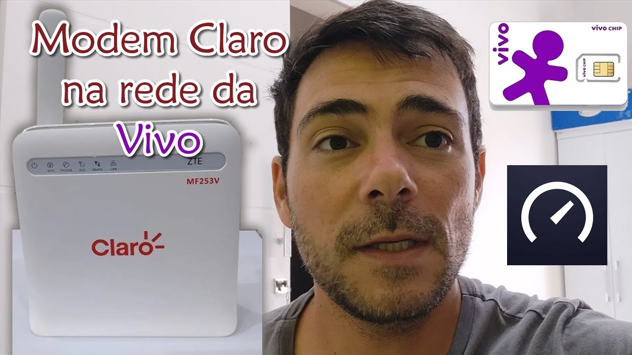 Modem 4G MF253V da Claro com chip da Vivo - 66 megas de download