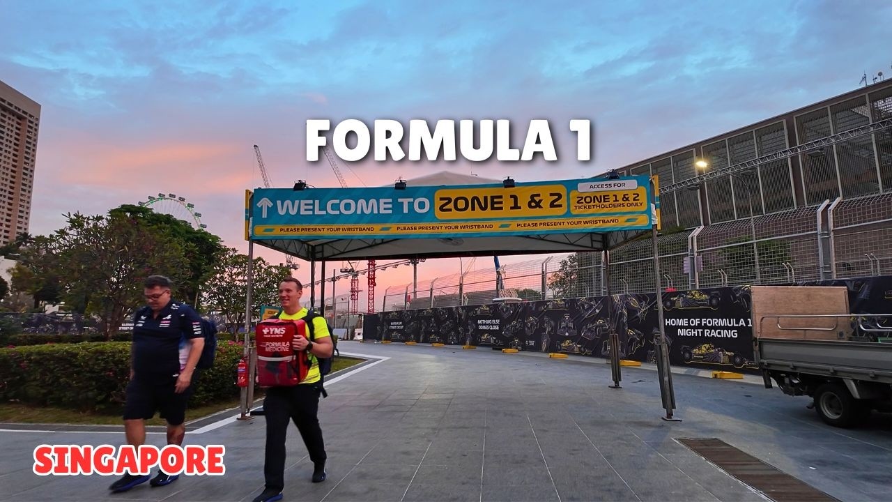 F1 Singapore Grand prix 2025 Preparations - Track Side Raffles Avenue Walking Tour