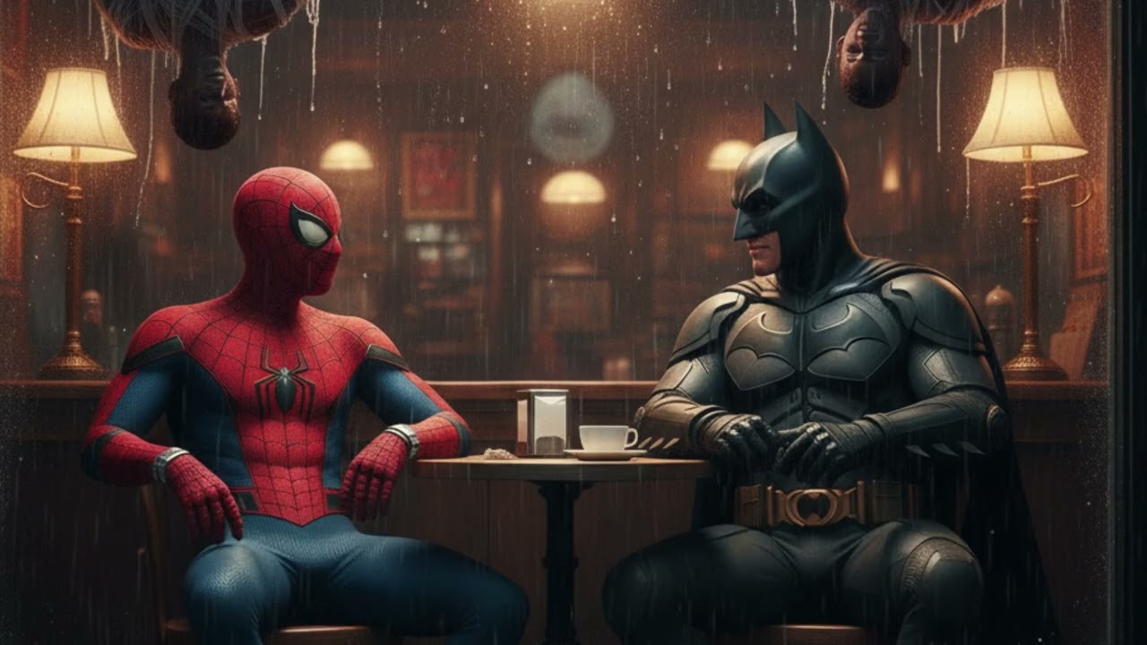 When Spider-Man Meets Batman In A Cafe
