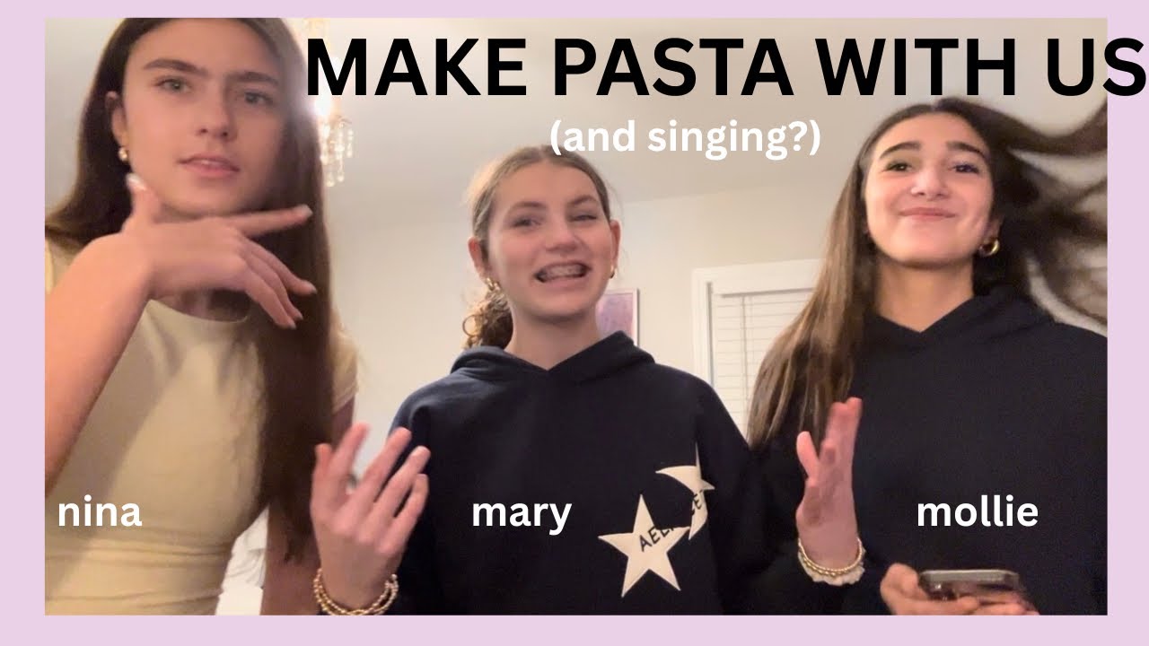 MAKE PASTA WITH US (and sing?) #food #funny #friends #vlog #pasta #trio 